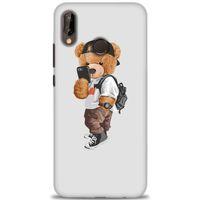 Huawei P20 Lite Kılıf HD Baskılı Kılıf - Teddy Bear Cool + Tam Ekran Koruyucu