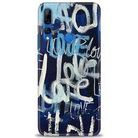 Huawei Y9 Prime 2019 Kılıf HD Baskılı Kılıf - Love Mavi + Tam Ekran Koruyucu