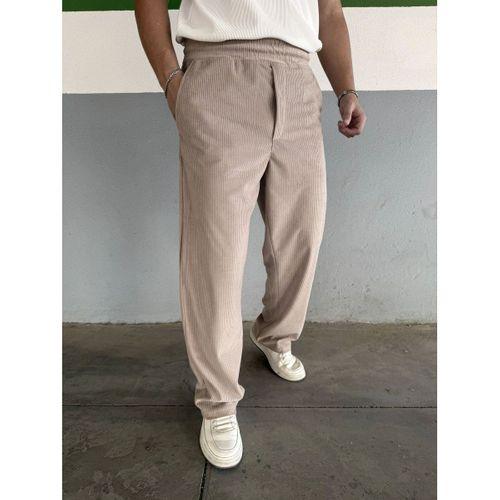 Slimfit Yakalı Astarlı Yan Cep Baggy Pantolonlu Kadife Takım