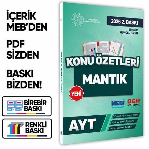 2026 YKS-AYT MEBİ-OGM Mantık Pratik Konu Özet Kitabı RENKLİ A4 Boyut Görsel Destekli BASKI ÜCRETİ
