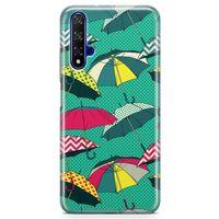 Honor View 20 Kılıf Şemsiyeler Arka Kapak Koruma Desenli Full Koruyucu