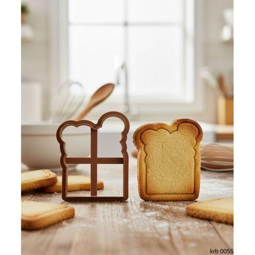 Ekmek Şeklinde Kurabiye Kalıbı ve Hamur Kesici – Şeker Hamuru ve Oyun Hamuru İçin Tek Parça Kalıp