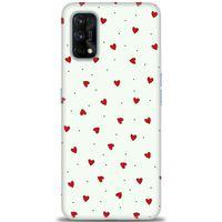 Realme 7 Pro Kılıf HD Baskılı Kılıf - Mini Mini Kalpler + Tam Ekran Koruyucu