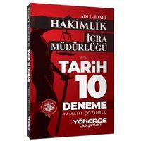 Adli İdari Hakimlik Tarih 10 Deneme Çözümlü Yönerge Yayınları