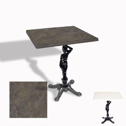 Dockers Çipa 1003 Döküm Ayak Kare Masa 60X60 cm - (Werzalit, Wermodin ve Allzalit Tabla) - Halong