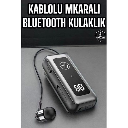 Kablolu Bluetooth Kulaklık Kulak İçi Stereo Mikrofonlu Dijital Göstergeli