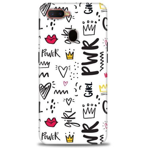 Oppo AX7 Kılıf HD Baskılı Kılıf - Power Girl + Tam Ekran Koruyucu