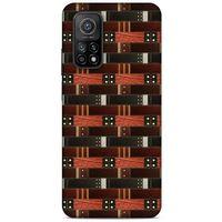 Xiaomi Mi 10T 5G Kılıf Patchwork (19) Kılıfları Kahve Turuncu