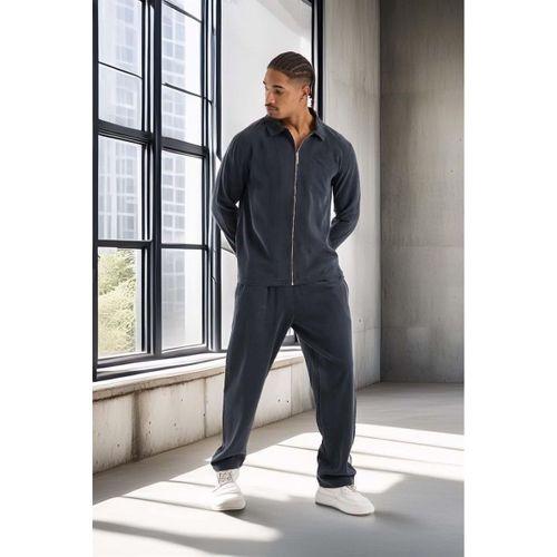Baggy Kalıp Cupra Kumaş Jogger Erkek Eşofman Altı Pantolon - Füme