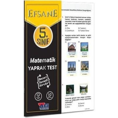 5.Sınıf Efsane Matematik Yaprak Test Açı Yayınları