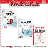 3D TYT Türkçe ve Paragraf ile AKM Dil Bilgisi Soru Bankası Seti 3 Kitap