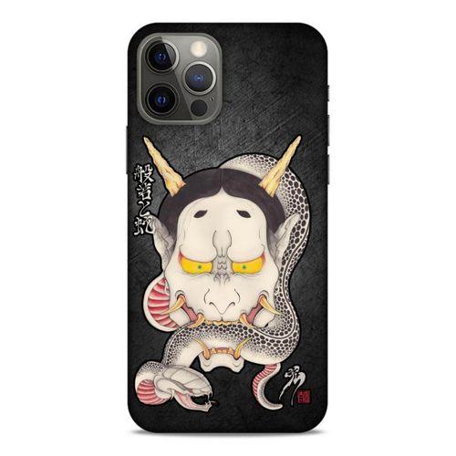 Lopard Apple iPhone 12 Pro Uyumlu Kılıf Tattoo's (50) Shockproof Kılıf Hannya Kijo Dövme
