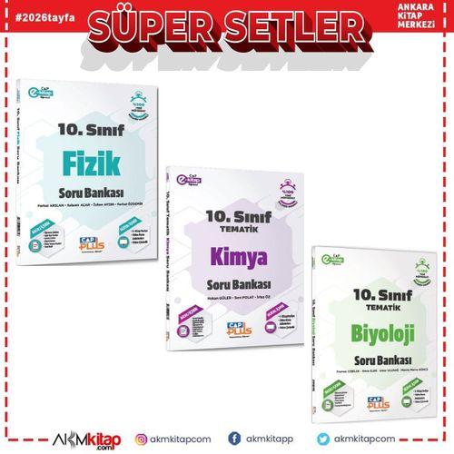 Çap Yayınları 10. Sınıf Fizik Kimya ve Biyoloji Soru Bankası Seti 3 Kitap