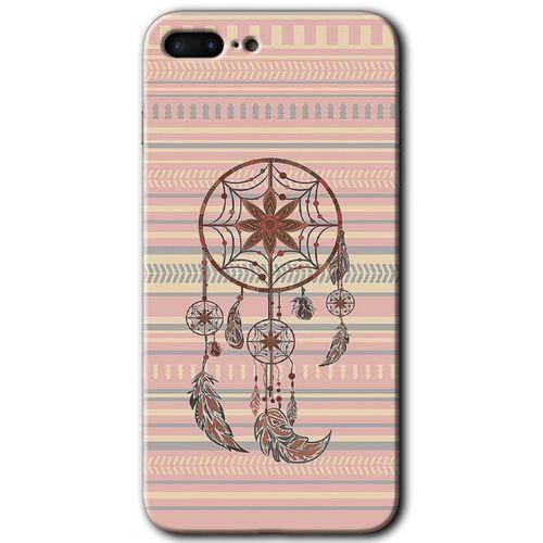 iPhone 8 Plus HD Baskılı Kılıf + 9D Tam Ekran Koruyucu - Mandala Retro