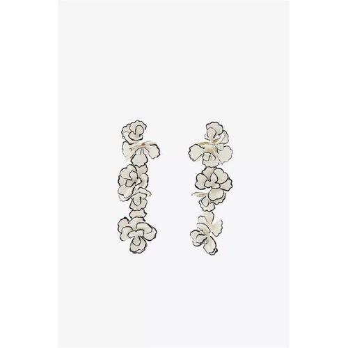 Çiçek Küpe - Beyaz