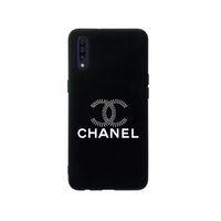 Samsung A50 Channel Desenli Premium Silikonlu Siyah Telefon Kılıfı