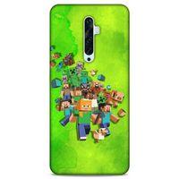 Lopard Oppo Reno 2z Uyumlu Kılıf PiXel (28) Arka Kapak Steve Karakter
