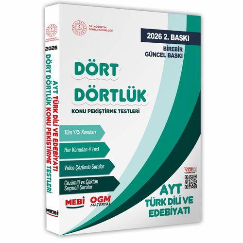 2026 YKS-AYT MEBİ-OGM Dört Dörtlük Türk Dili Edebiyatı Pekiştirme Testi Soru Bankası BASKI ÜCRETİ