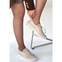 Warte Bej Deri Bağcıklı Spor Ayakkabı