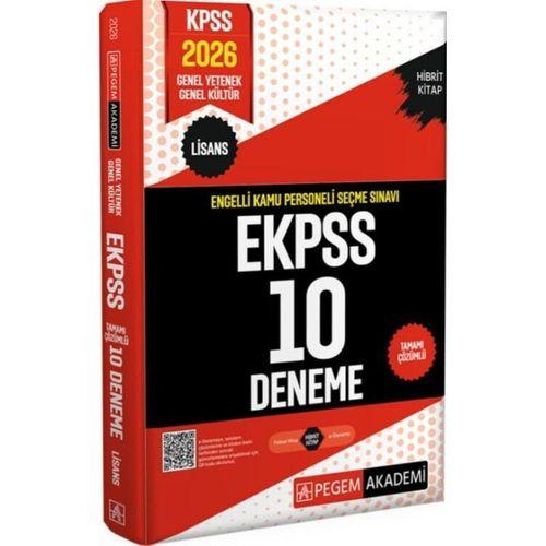 2026 E KPSS Lisans Engelli Kamu Personeli Seçme Sınavı Tamamı Çözümlü 10 Deneme Pegem Yayınları