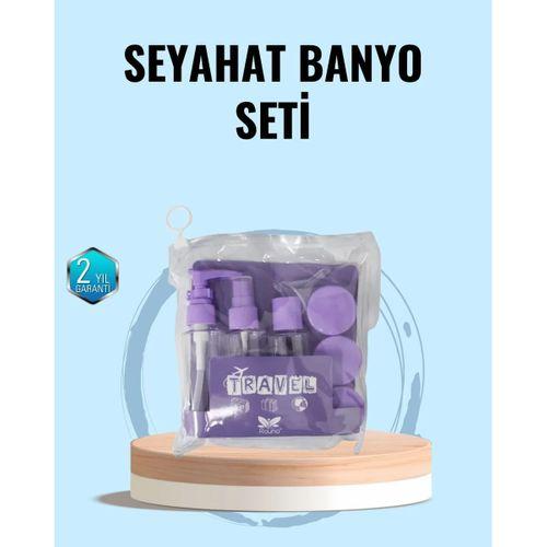 Taşınabilir 5’li Seyahat Banyo Seti Şampuanlık Sprey Krem Kutusu