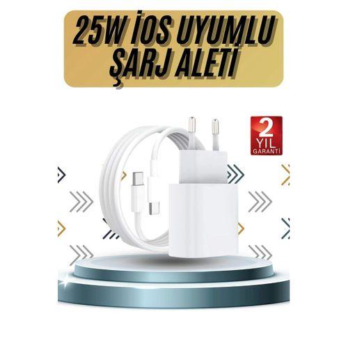 15/pro/pro Max 20w İos Uyumlu Hızlı Şarj Aleti Adaptörlü Beyaz