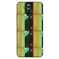 Huawei Mate 20 Lite Kılıf Patchwork (15) Antişok Kılıf Yeşil Kahve