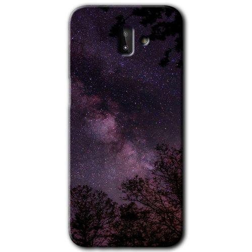 Potkal Hediye Fabrikası Samsung Galaxy J6 Plus Kılıf HD Desen Baskılı Arka Kapak - Gece Galaksi