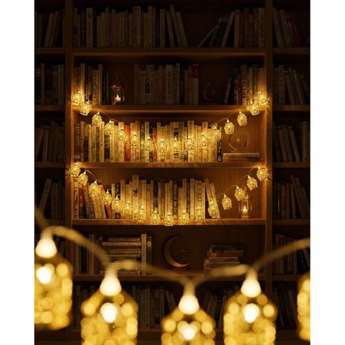 Dekoratif Ramazan Led Işık Pilli Cami Tasarımlı Zincir Aydınlatma