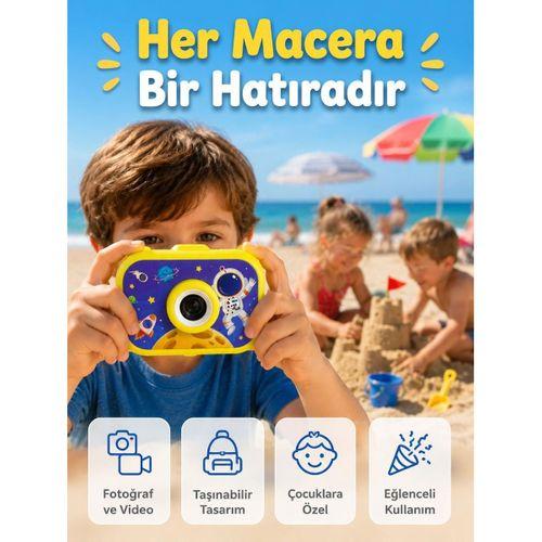 Çocuk Fotoğraf Makinesi Hd Video Kayıt Özellikli 2 0 İnç Ekranlı Type-c Dijital Kamera