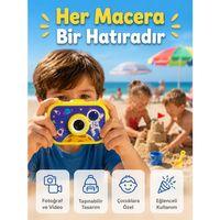 Çocuk Fotoğraf Makinesi Hd Video Kayıt Özellikli 2 0 İnç Ekranlı Type-c Dijital Kamera