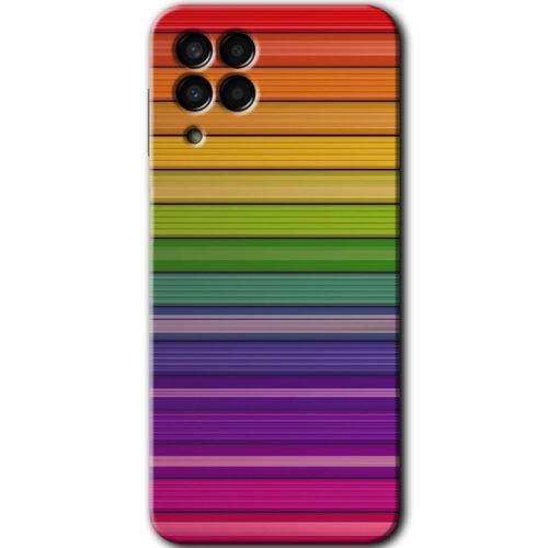Samsung Galaxy M33 HD Baskılı Kılıf + 9D Tam Ekran Koruyucu - Colorful Lines