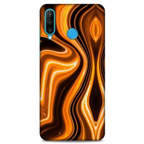 Mermer Turuncu Huawei P30 Lite Kılıf