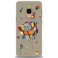 Samsung Galaxy S9 Kılıf HD Baskılı Kılıf - Zeka Küpü + Tam Ekran Koruyucu