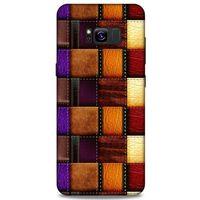 Samsung Galaxy S8 Plus Kılıf Patchwork (44) Tough Armor Kılıf Mor Kahve