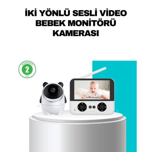 720p Bebek Kamerası Uzaktan Kontrollü Gece Görüşlü Monitör