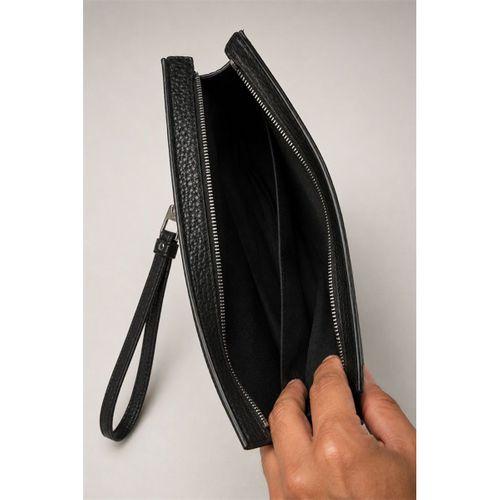 Prestige Çift Fermuarlı Erkek Clutch El Çantası - Siyah