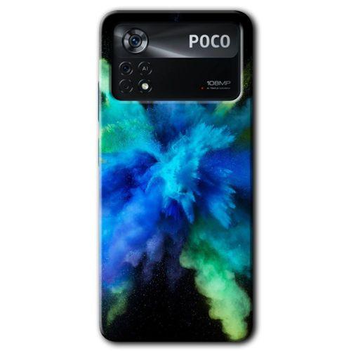 MRCİLETİSİM Poco x4 Pro Kılıf HD Desen Baskılı Arka Kapak + Temperli Cam - Karışım 1