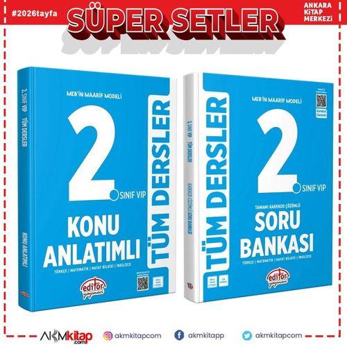 Editör Yayınları 2.Sınıf VİP Tüm Dersler Konu ve Soru Seti 2 Kitap