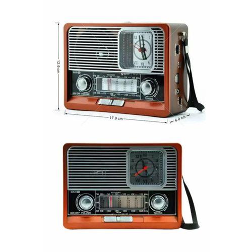 Nostaljik Vintage Radyo Taşınabilir Bluetooth Bağlantılı Hoparlör Radyo