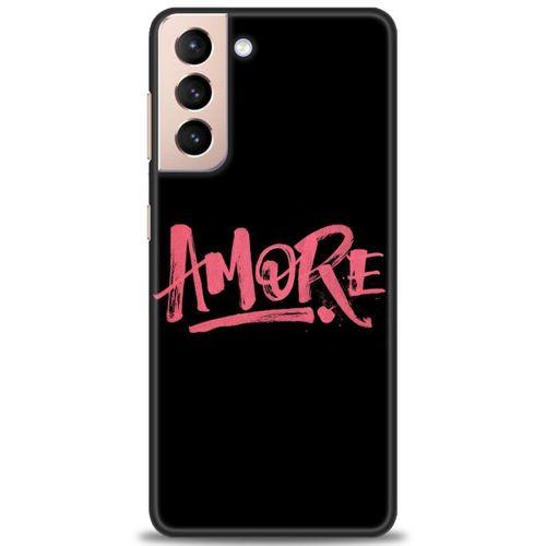 Samsung Galaxy S21 FE Kılıf HD Baskılı Kılıf - Amore + Tam Ekran Koruyucu