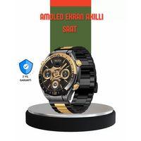 Amoled Ekran Akıllı Saat Bluetooth 5.1 Çağrı Destekli 3 Bileklikli