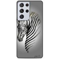 Lopard Samsung Galaxy S21 Ultra Uyumlu Kılıf Y.Liva-2020 Seri Zebra Shockproof Kılıf