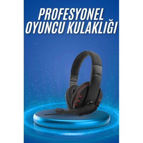 Kulaklığı Kulak Üstü Kablolu Stereo Mikrofonlu Yumuşak Kulak Yastığı