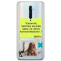 Oppo Reno2 Z 2019 Kılıf Caps Eflatun Arka Kapak Koruma Desenli Full Koruyucu
