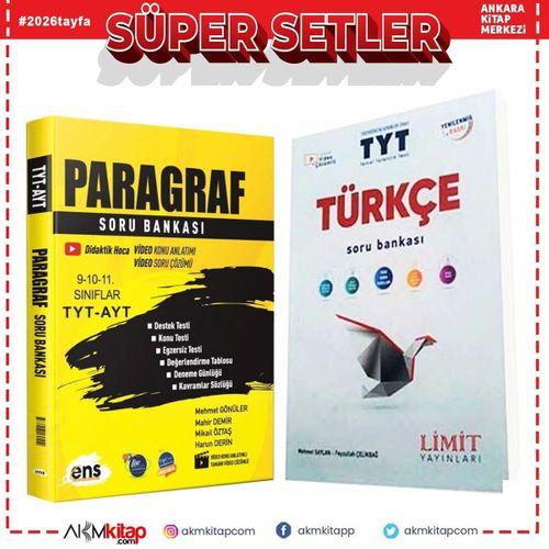 Limit TYT Türkçe ve ENS TYT AYT Paragraf Soru Bankası Seti 2 Kitap