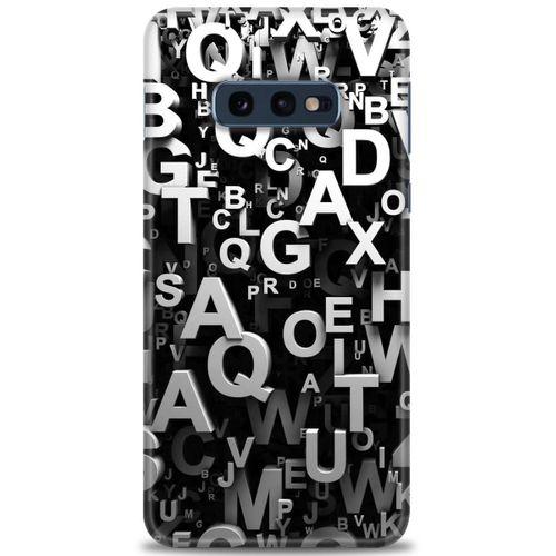 Samsung Galaxy S10E Kılıf HD Baskılı Kılıf - Harfler + Tam Ekran Koruyucu