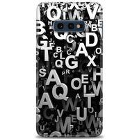 Samsung Galaxy S10E Kılıf HD Baskılı Kılıf - Harfler + Tam Ekran Koruyucu