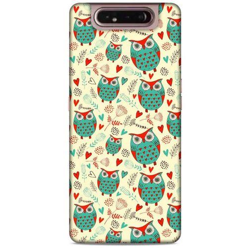 Baykuşlar (20) Desenli Silikon Kapak Telefon Kabı Samsung Galaxy A80 Kılıf