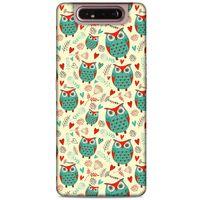 Baykuşlar (20) Desenli Silikon Kapak Telefon Kabı Samsung Galaxy A80 Kılıf